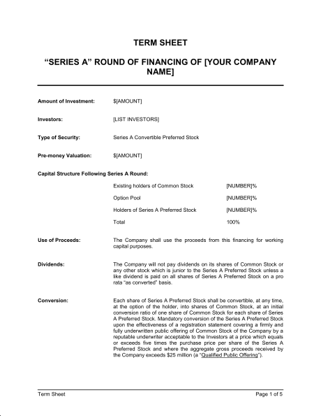 Term Sheet